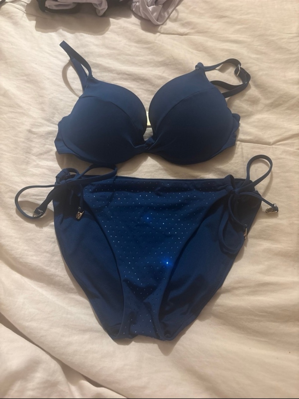 Victoria’s Secret Blue Bikini Set with Sparkle Accents